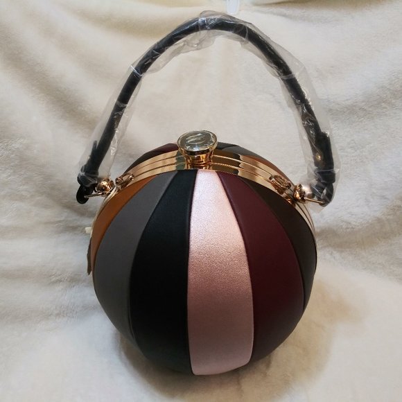 Alyssa Handbags - Alyssa Round Ball Shaped Multi-Color Purse (B)